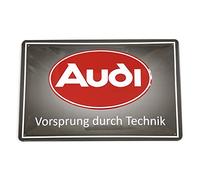 Audi A8-8982 Metal Sign with Audi Oval Logo 3D Embossing Sheet Steel Projection by Technik