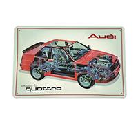 Audi A8-8985 Tin Sign Sport Quattro 3D Embossed Steel Vehicle Cross Section