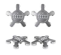 Audi Alloy Wheel Centre Caps × 4 | Grey / Black | 135mm | 4F0601165N