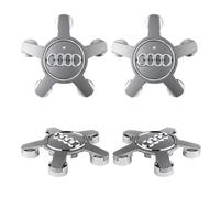 Audi Alloy Wheel Centre Caps × 4 | Grey / Black | 135mm | 4F0601165N