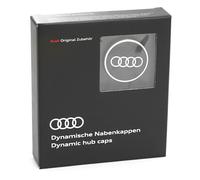 Audi 4M8071006A Dynamic Hub Caps (4 Pieces) Wheel Hub Caps, Black/Silver, 20.6 x 18.2 x 4.7 cm