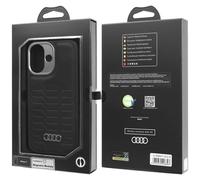Audi GT Synthetic Leather Hardcase with MagSafe for iPhone 17 6.3" Black - AU-TPUPCMIP17-GT/D3-BK