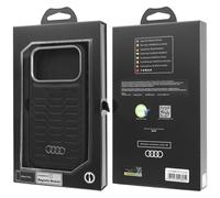 Audi GT Synthetic Leather Hardcase with MagSafe for iPhone 17 Pro 6.3" Black - AU-TPUPCMIP17P-GT/D3-BK
