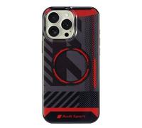 Audi IML Sport Hardcase with MagSafe for iPhone 16 Pro Max 6.9" Black/Red - AUS-IMLMIP16PM-RSQ/D2-BK