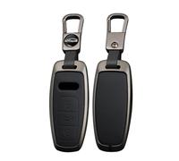 Audi Leather Keyring Cover Metal Key Case for A6L, A6, A7, A8, Q7, Q8, E-Tron, A3, S3, S6, SQ7, rs7, S7, rs7