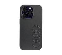 Audi leatherette case, black - iPhone 14 Pro Max