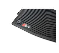 Audi Original S4 (B9 8W) Front All-Weather Rubber Floor Mats, 2-Piece, Black, 57.5 x 94.5 x 3.5 cm