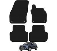 Audi Q2 2016+ Onwards 4 Piece Set Car Mats UK-Made Tailored Fit Carpet Floor Mats Full Coverage Compatible Accessory Black Trim