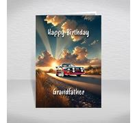 Audi Quattro Birthday Card for Grandfather - German Rally Car Keepsake for Motorsport Fans & Classic Car Collectors: Grandfather Birthday Card (Size A5)