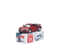 (Audi R8-red) 83 Color Amber Alloy 1:43 Matchbox Pocket Car Mercedes-Benz Audi Volkswagen Children's Toy Model Ornaments