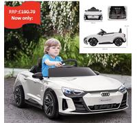 Homcom Audi Rs E-Tron Gt Licensed 12V Kids Electric Ride On W/ Remote, Blue
