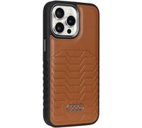 Audi Synthetic Leather Hard Case with MagSafe for iPhone 15 Pro 6.1" Brown