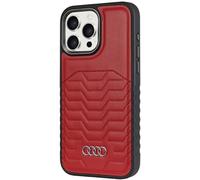 Audi Synthetic Leather Hard Case with MagSafe for iPhone 15 Pro 6.1" Red