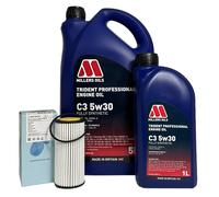 Audi TT 2.0 TFSI Service Kit Millers Oil Trident Professional C3 5W30 Oil Filter