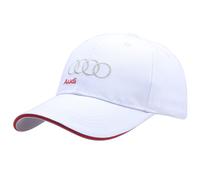 (Audi white) Audi Baseball Cap Embroidery Motorsport Racing Sport Cotton Adjustable Hat