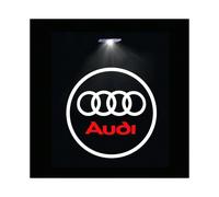 (Audi with circle) 2pcs Car Door LED Welcome Light for Audi A1 A3 A4 A5 A6 A7 A8 Q3 Q5 Q7 Q8 Laser Projector Logo Decor Lamp Auto Accessories
