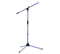 Audibax Ayra 10 Blue - Floor Microphone Stand - Adjustable Arm Stand and Microphone Clip - Microphone Stand with Tripod Base - Foldable and Height Adjustable Design