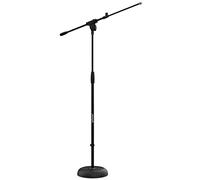 Audibax Base 10 Adjustable Boom Floor Microphone Stand with Round Base