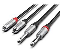 Audibax Pro Cable 2 Mono Jack to 2 RCA 10 Metres Black