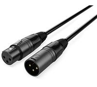 Audibax Silver Black Cable XLR Male-XLR Female 15 Metres Black