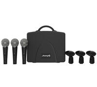 Audibax Tokyo XM1800 Pack Suitcase with 3 Dynamic Microphones + Suitcase + Clips