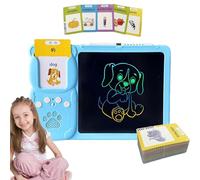 Audible Flash Cards - 2-in-1 Talking Speech Learning Toy, Interactive Word Reading Machine | Early Development Educational System With Drawing Tablet, Pocket-Sized Language Trainer