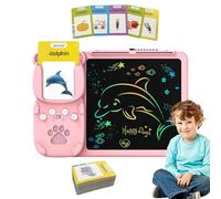 Audible Learning Cards - Sound Picture Cards, plasticse Reading Assistant, Child Language Builder, Handheld Study Aid | Phonics Teaching Machine Engaging Skill Development Activities With plasticse