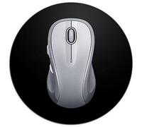 Audimi Small Mouse Pad 15x15cm, Mini Round Mouse Pad for Laptop Wireless Mouse Home Office Travel, Portable & Washable Black