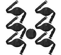 Audingull Mic Belt, 6-Pack of microphone belts with Anti Dropping Strap, Neoprene Adjustable Sweat Absorbent Belt Bag, Black, 12 x 8 cm