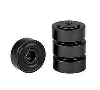 Bewinner Audio Amplifier Feet, 4PCS 20 * 8mm Aluminum Alloy Amplifier Feet for CD Player Audio Speaker Absorb Shock Amplifier Pads Feet Audio Speaker Anti Vibration Feet Pad Stand(Black)