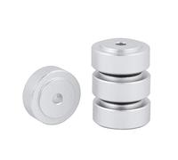 Bewinner Audio Amplifier Feet, 4PCS 20 * 8mm Aluminum Alloy Amplifier Feet for CD Player Audio Speaker Absorb Shock Amplifier Pads Feet Audio Speaker Anti Vibration Feet Pad Stand(Silver)