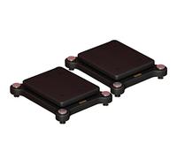 Audio Amplifier Stand A Pair Universal Speaker Stands Floor Speaker Mounts Desktop Subwoofer Audio Isolation Platform For Surround Sound Home Theater (Color : Black, Size : 43x33cm)