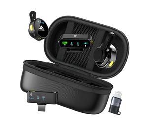 Audio Array AM-W22 | Latest 2025 Edition Wireless Microphone for Camera/iPhone/Android/iPad/Laptop, Lav Microphone with Charging Case, AI Noise Cancellation, 50H Battery, 70.1 m Range, for Recording