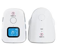 Audio Baby Monitor Crown TimeFlys,Temperature Monitoring,Vibration,Lullabies,Rechargeable Battery,Two Way Talk,USB Connection,Zero Emission at Night Mode,Long Range up to 1000 ft