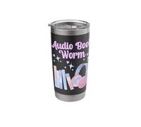 Audio Book Worm Book Lover Tee Stainless Steel Insulated Tumbler