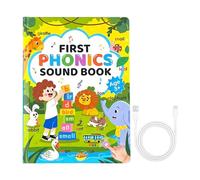 Audio Books for Kids - Phonics Vocabulary Reading Interactive Toy,English Talking Books for Kids | for Preschool Classroom Home Birthday Preschoolers Boys Girls Aged 3-6