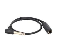 Audio Cable 0.5 m 1/4 Inch Mono Right Angle 6.35 mm Male to Female Stereo Extension Cable for Microphone, Default