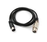 System-S Audio Cable 150 cm XLR 3-Pin Female to DIN 5-Pin Male Adapter in Black