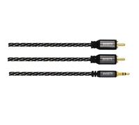 Audio cable, stereo 2 plug. RCA Male - 3.5mm, 1.5m Stereo Male Jack