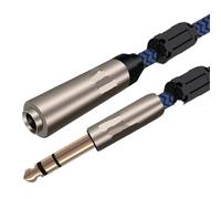 Audio Cable Stereo Male 6.35mm to 6.35mm Female Extension Cable 1/4" Jack TRS Audio Cable OFC Monitor Headphone Shielded 1M 3M(Blue,3m)