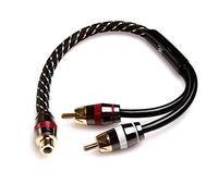 Audio Cables Digital Coaxial 6inch RCA Female to 2-RCA Male Splitter Adapter