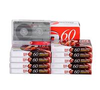 Audio Cassette Empty Cassette Tapes: Recorder CD & DVD Player Cassette 60 Minutes Time Low-Noise Surface Walkman Cassette Pre-Voltage Micro Voice Cassette with Music Radio Pack of 10 Brick (10 Brick)