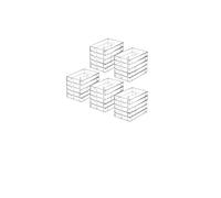 Audio Cassette Tape case Clear/Clear Square Edge Audio Cassette Tape Storage 25 Pack