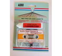 AUDIO CASSETTE TAPE HEAD CLEANER & DEMAGNETIZER WET-TYPE FOR HOME CAR OR PORTABLE DECKS