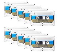 Audio Cassettes Empty, Pack of 10 Low Noise Audio Tapes, 60 Min Low Noise Music Cassette, Audio Cassette Empty Cassette Tapes, Music Cassettes Empty for Lectures, Seminars, Everyday Recordings