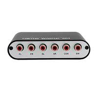 Audio Decoder,5.1 Channel Stereo DTS/AC-3 Audio Decoder,Digital Optical Coax to Analog Audio Converter,with CEN/FR/FR/SL/SR/SW Output Ports,for Video Players/DVD,etc(black)