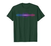 Audio Engineer Waveform Sound Wave Music T-Shirt T-Shirt, Men, Dark Green, X-Large
