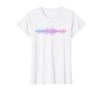 Audio Engineer Waveform Sound Wave Music T-Shirt T-Shirt, Women, White, 3X-Large