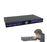 Audio Equalizer, 22-Band Digital Equalizer with 10 Preset Effects, Dual Channel 1U Rack Mount, Automatic Noise Reduction, Low/Mid/Treble Independent Adjustment for Hifi Home Tuning