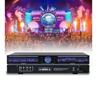 Audio Equalizer 22-band Graphic Equalizer with 10 Preset Effects, Automatic Noise Reduction, Dual Channel 1u Rack Mount for Recording Studio